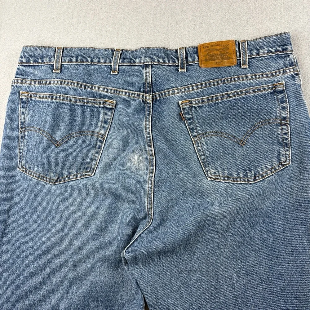 Vintage 1998 Levi's 540 Orange Tab Relaxed Jeans 44x36 (Fits 44x34)